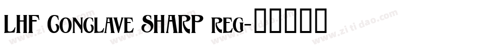 LHF Conclave SHARP reg字体转换